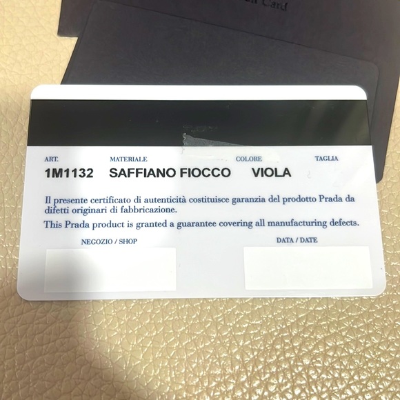 Prada Saffiano Leather Fiocco (bow flap) in RARE Violeta Purple 1M1132 - Picture 12 of 13